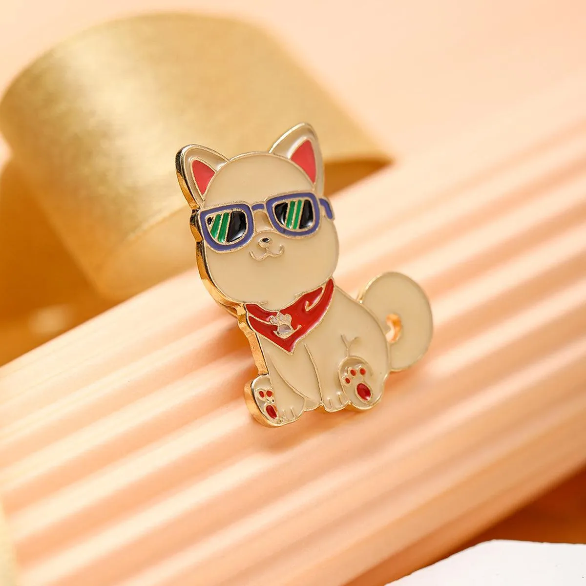 Kishu inu Cute Cartoon Dog Enamel Pin Kawaii Anime Lapel Pin Badge