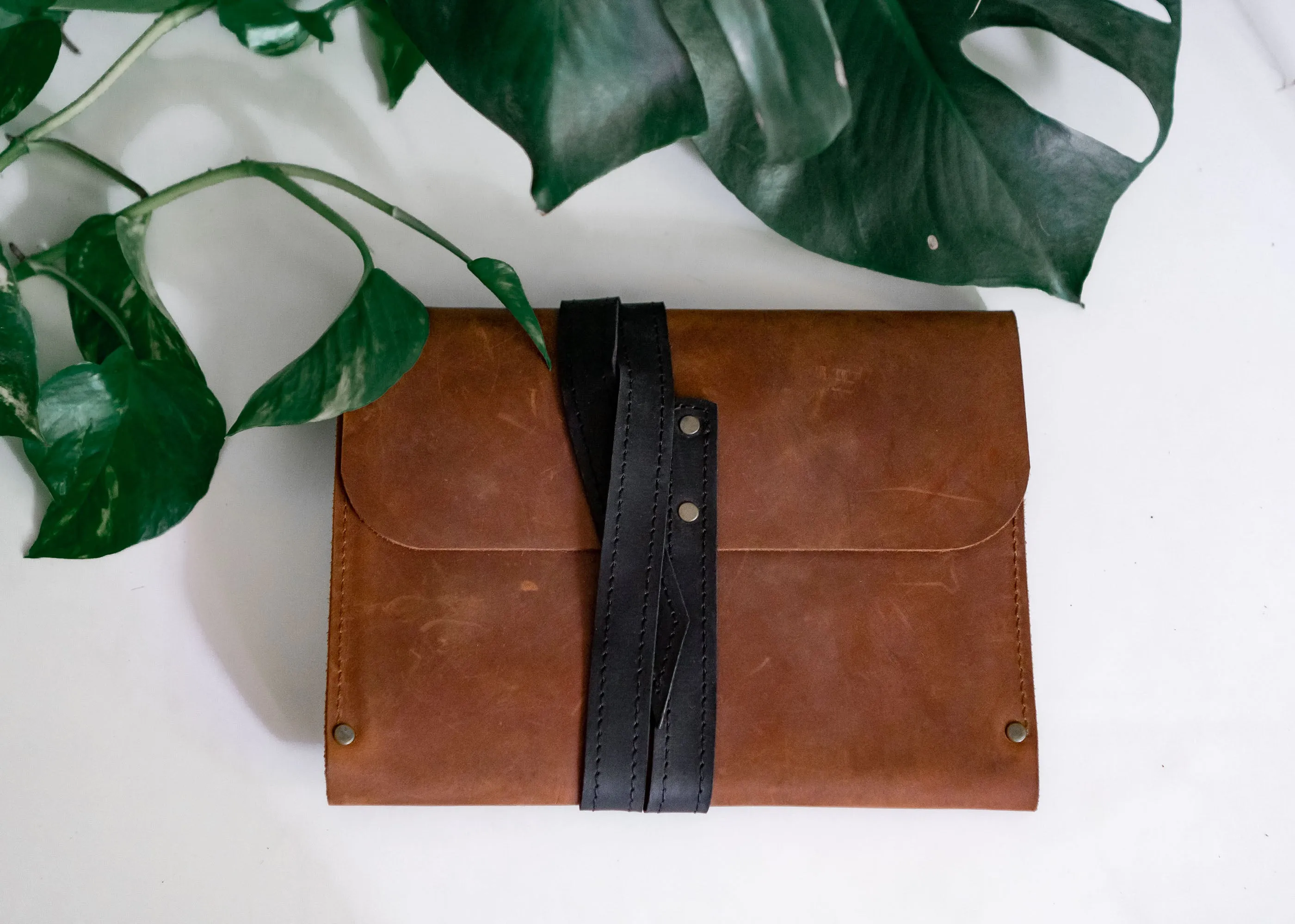 Leather Sketchbook A5 Cover | Brown Black | Handmade | Personalized