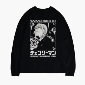 Manga Aesthetic Makima Devil Eyes Sweatshirt Chainsaw Man