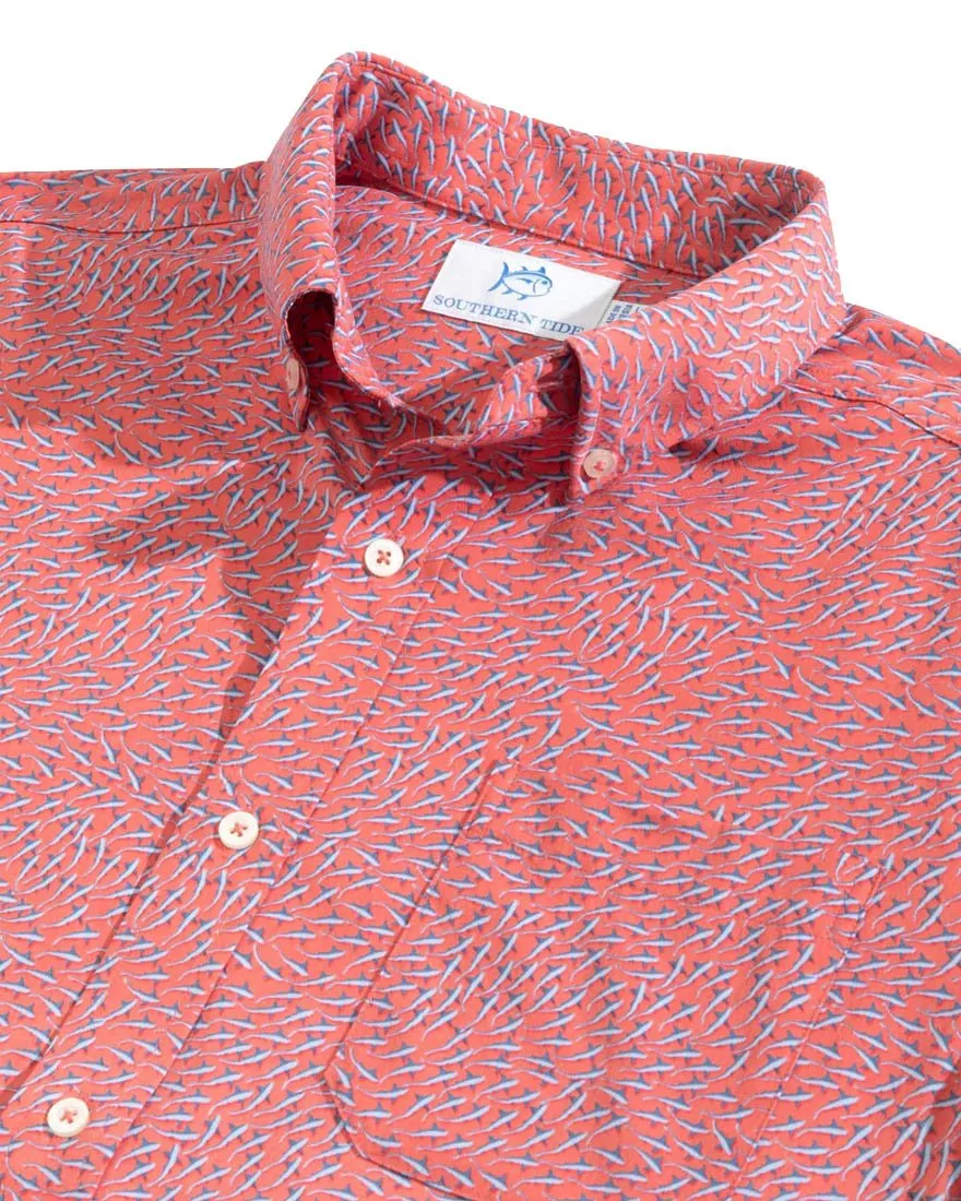 Mens Shortsleeve Intercoastal Stayin Schools Sportshirt