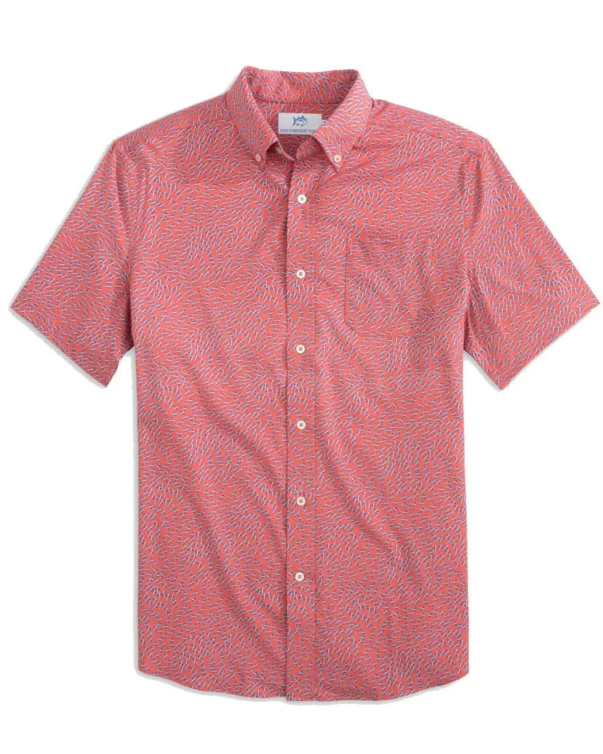Mens Shortsleeve Intercoastal Stayin Schools Sportshirt