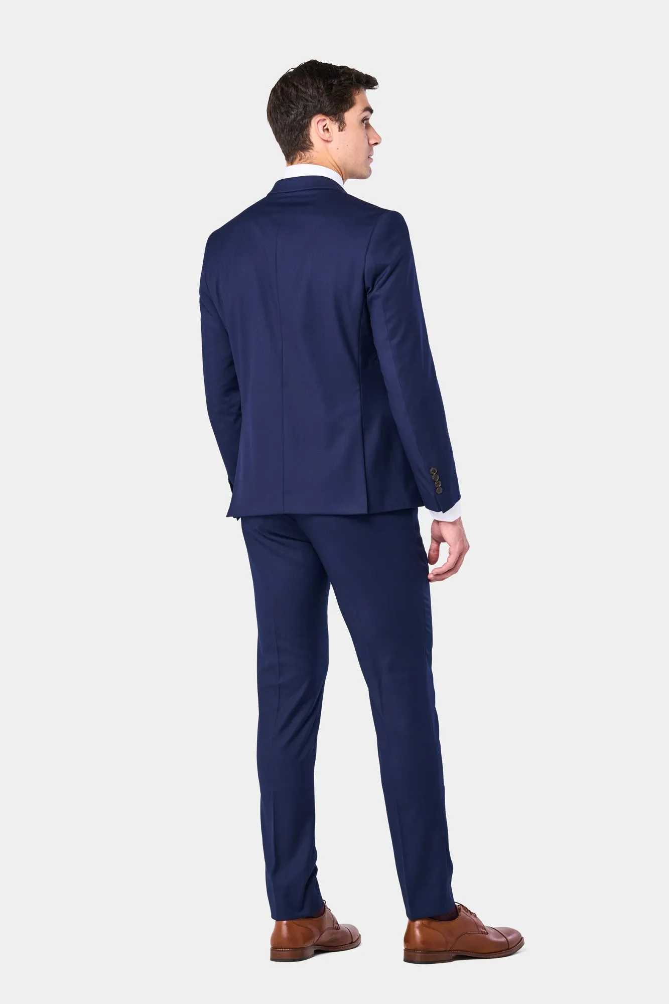 Modern Navy Blue 2 Button Suit