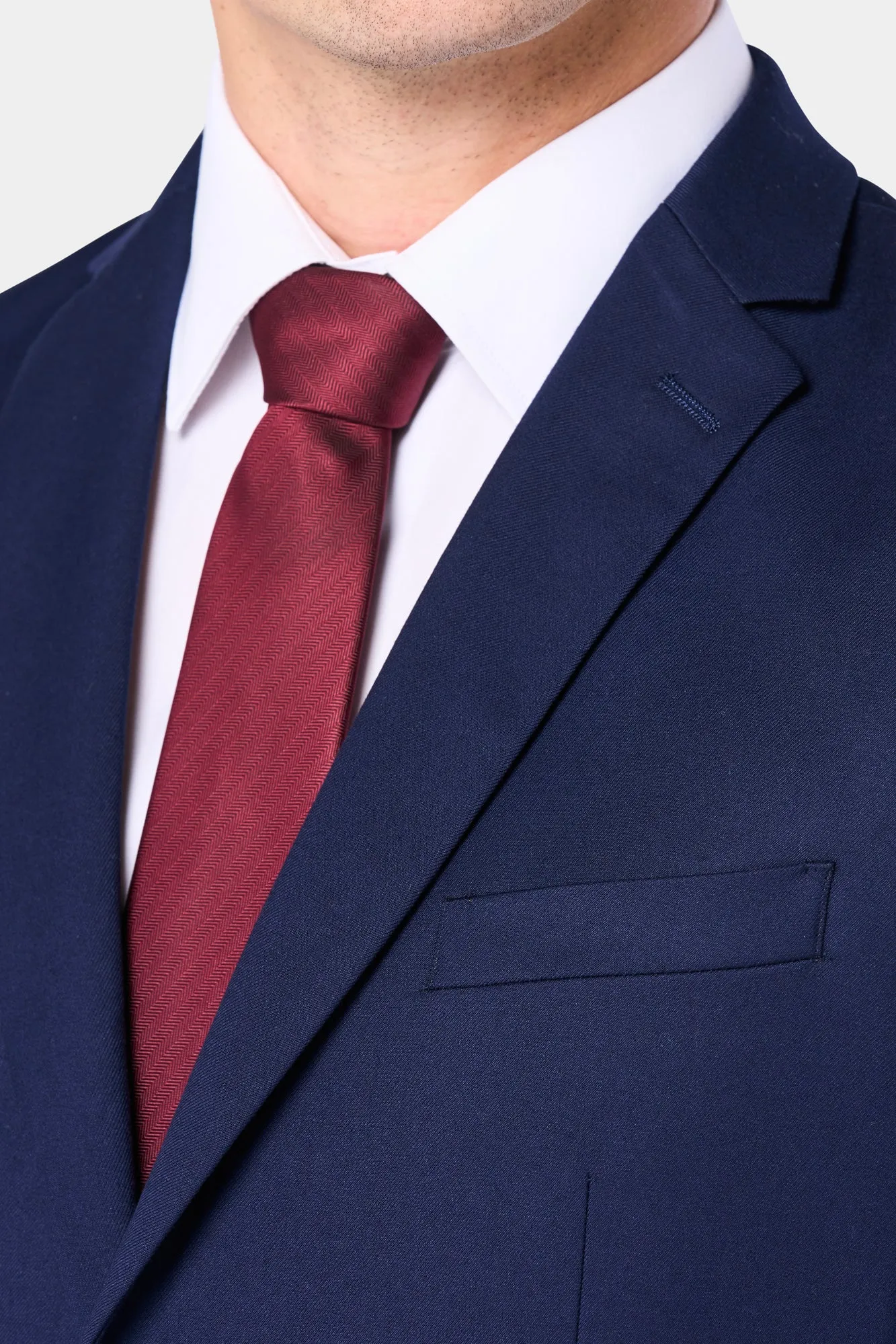 Modern Navy Blue 2 Button Suit