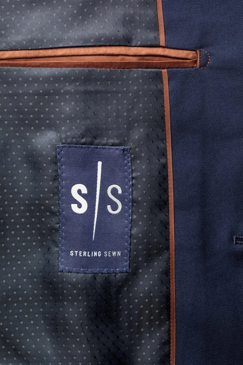 Modern Navy Blue 2 Button Suit