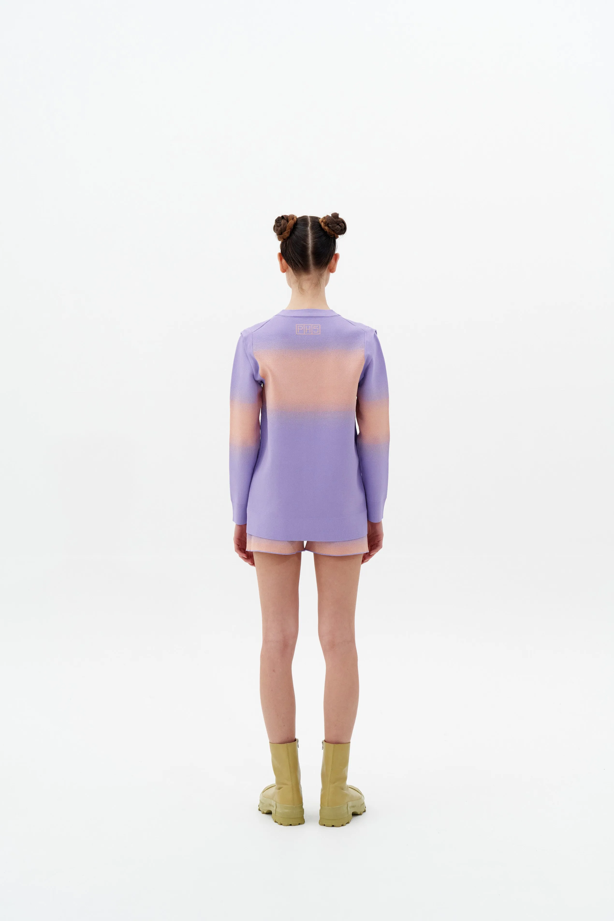NARVI "SPRAY PAINTED" OVERSIZED CARDIGAN WITH DETACHABLE SLEEVES