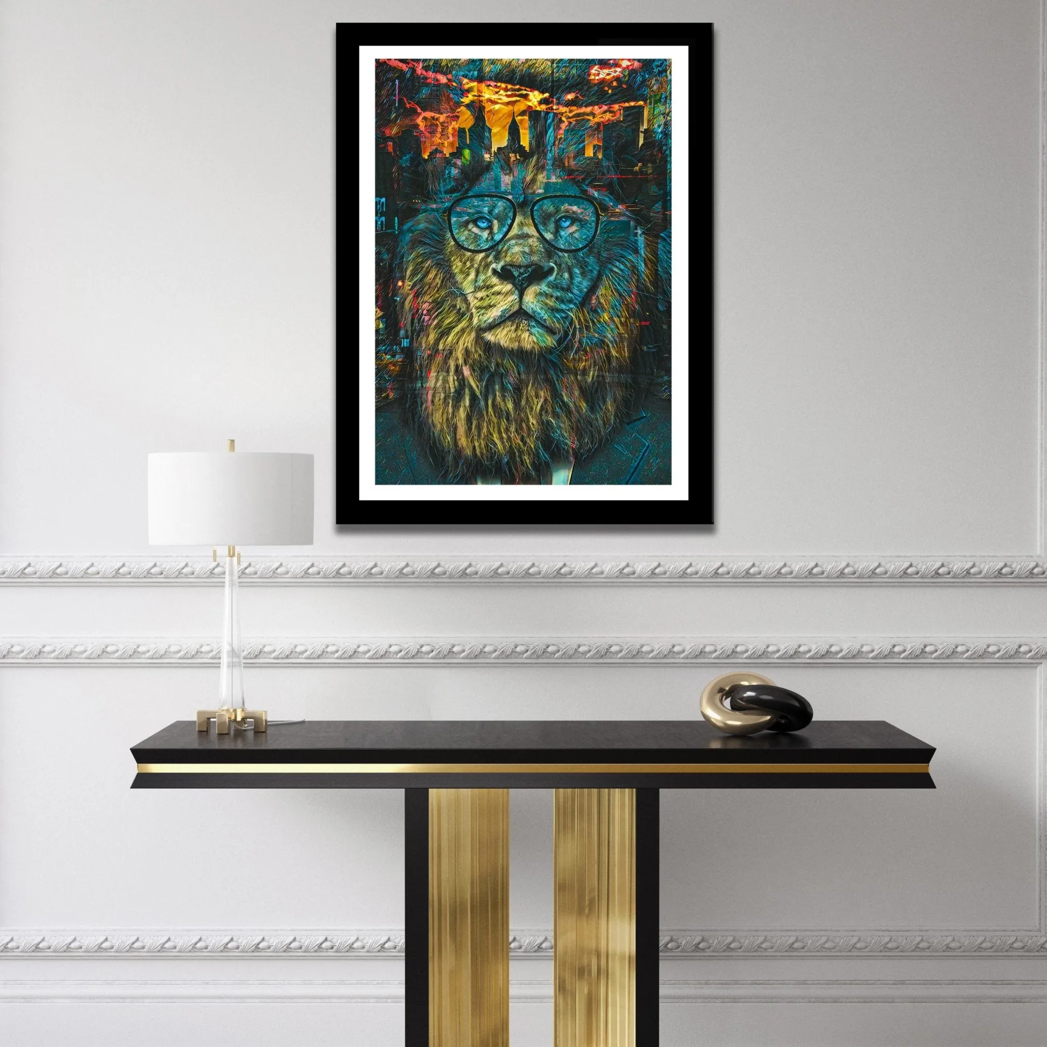NYC Business Lion Semi-gloss Print