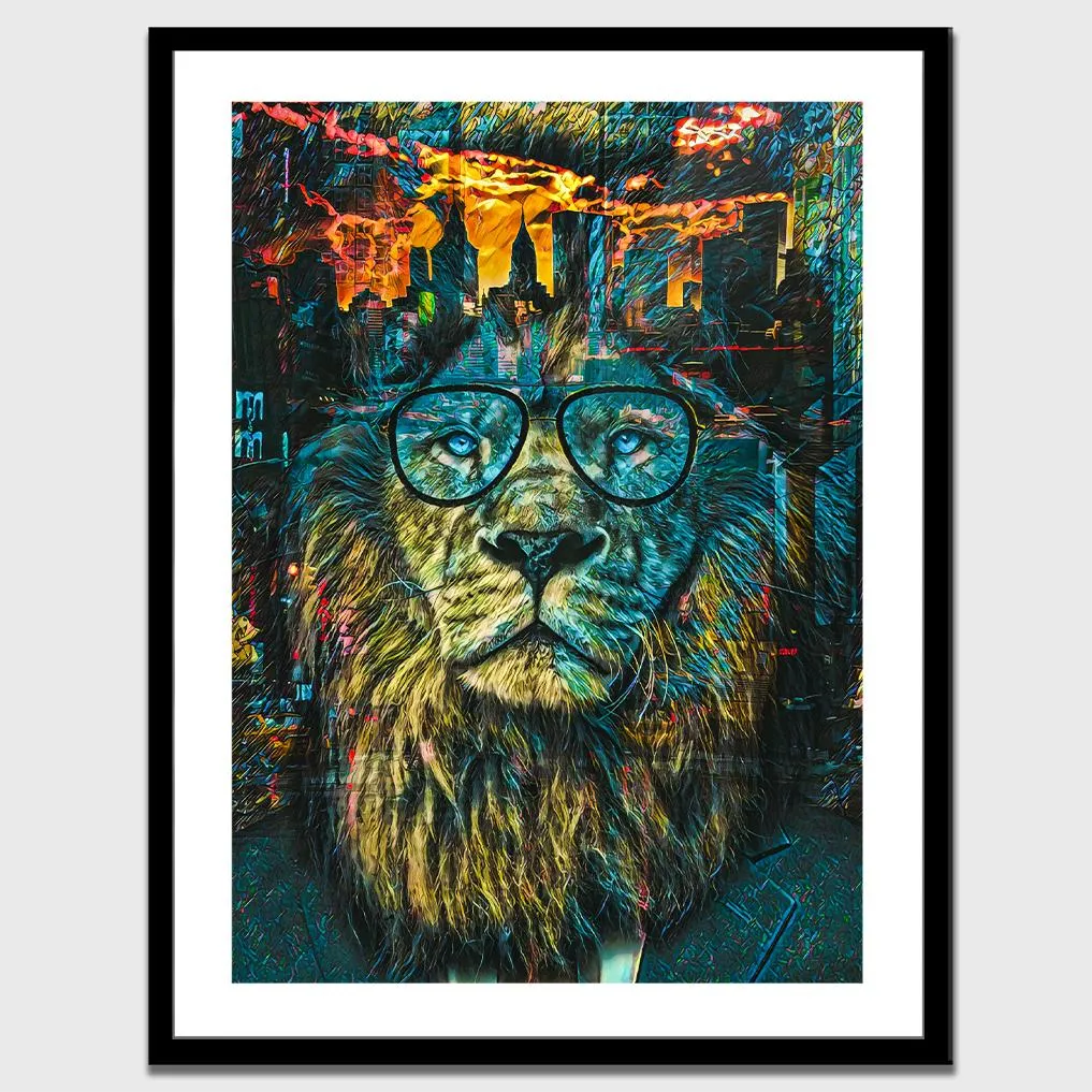 NYC Business Lion Semi-gloss Print