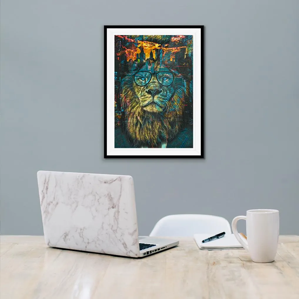 NYC Business Lion Semi-gloss Print