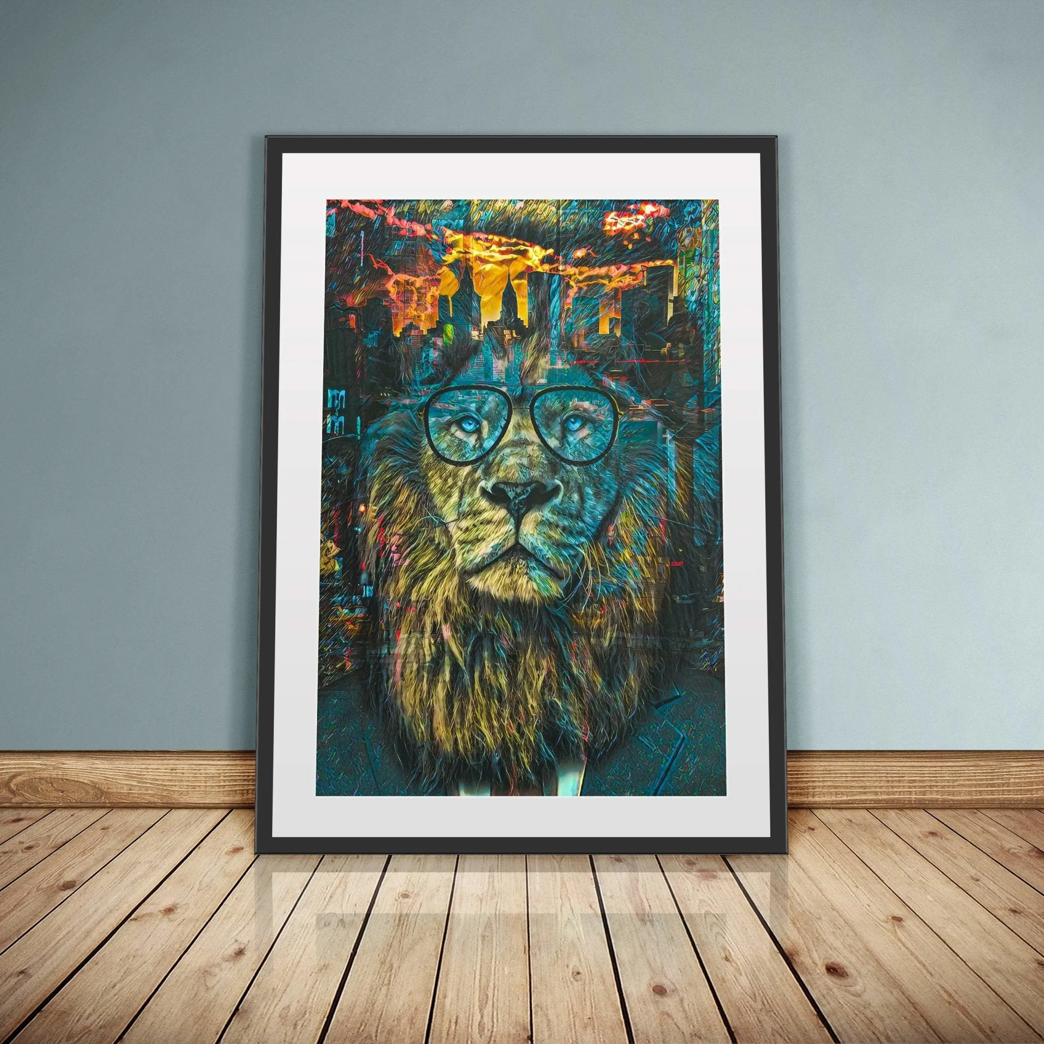 NYC Business Lion Semi-gloss Print