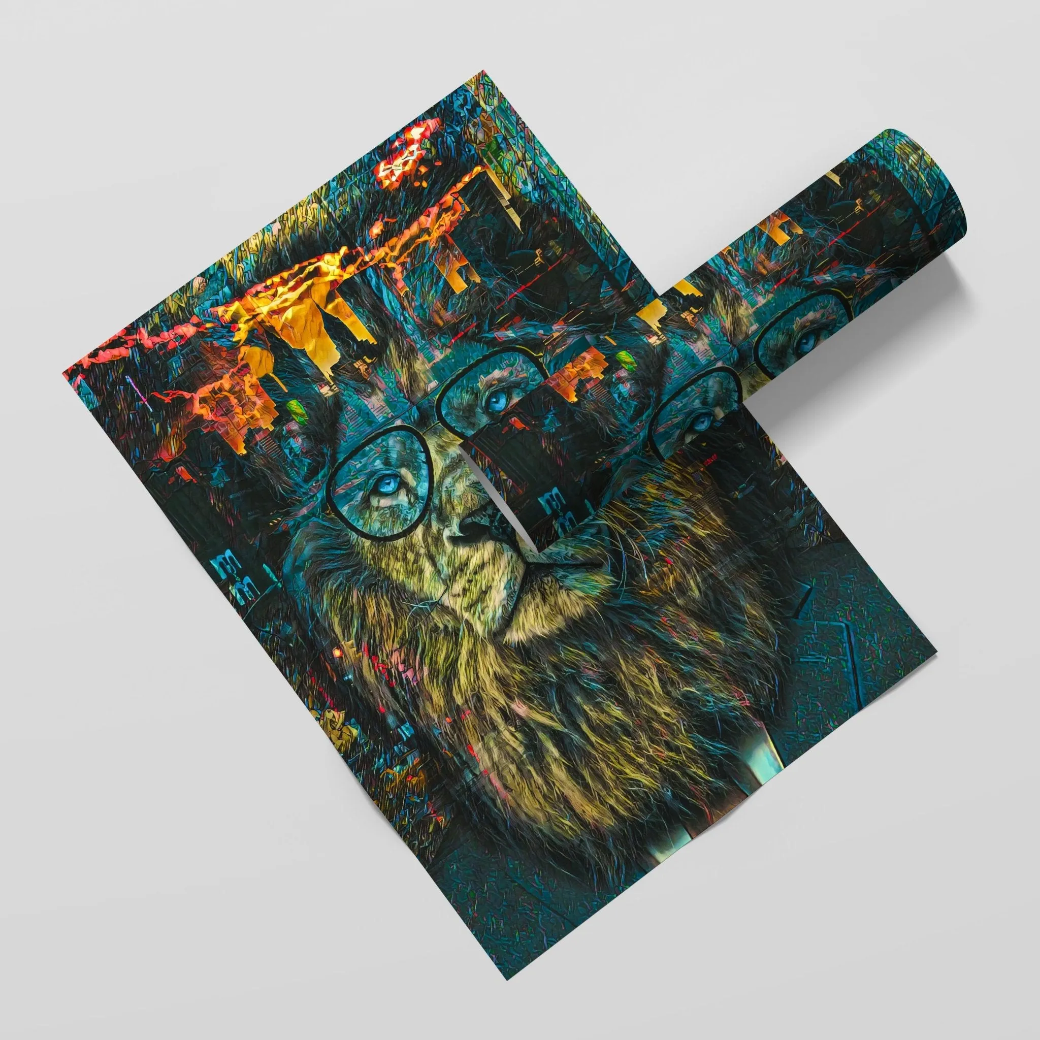 NYC Business Lion Semi-gloss Print