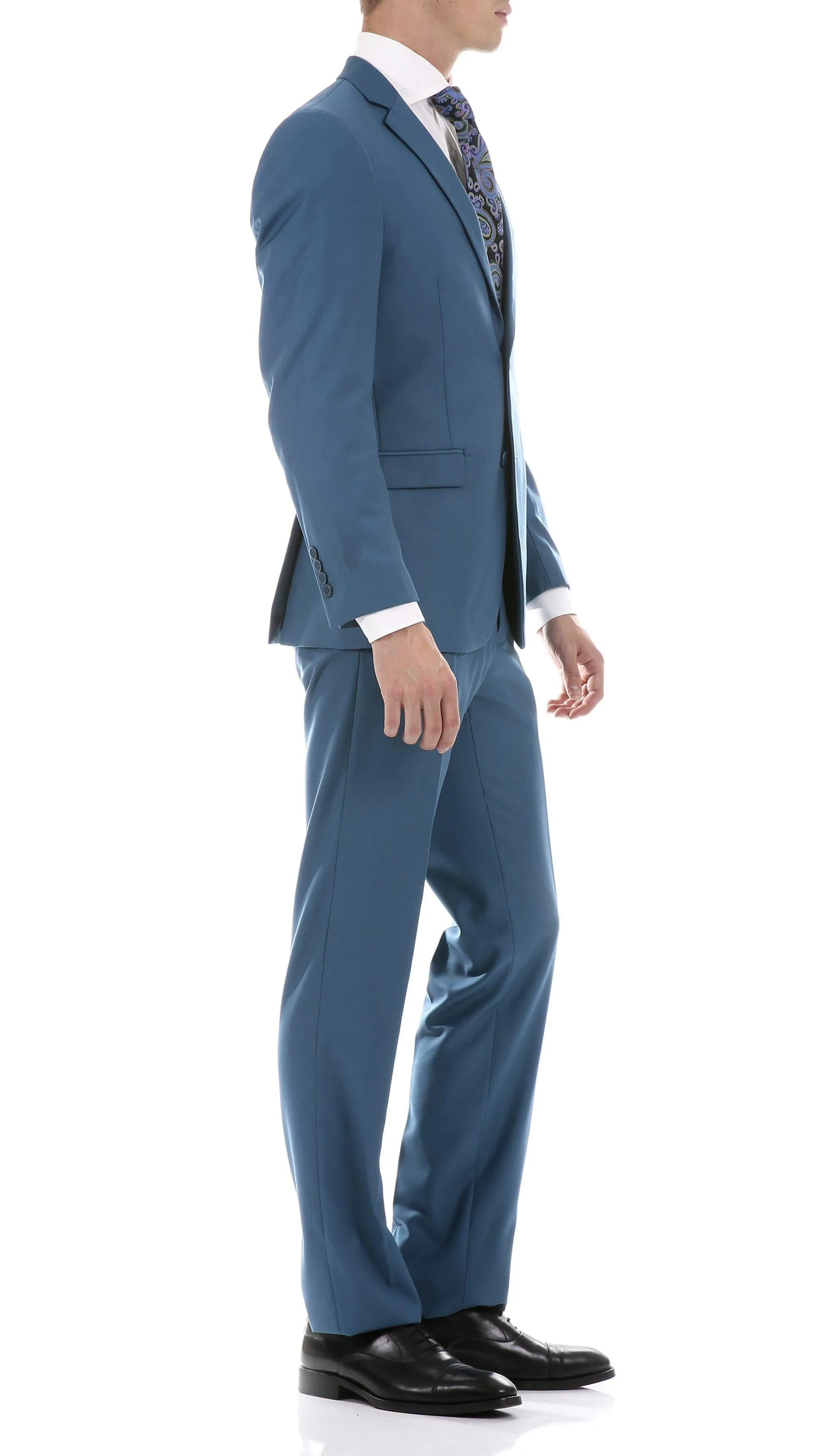 Oslo Collection - Slim Fit 2 Piece Suit Color Teal