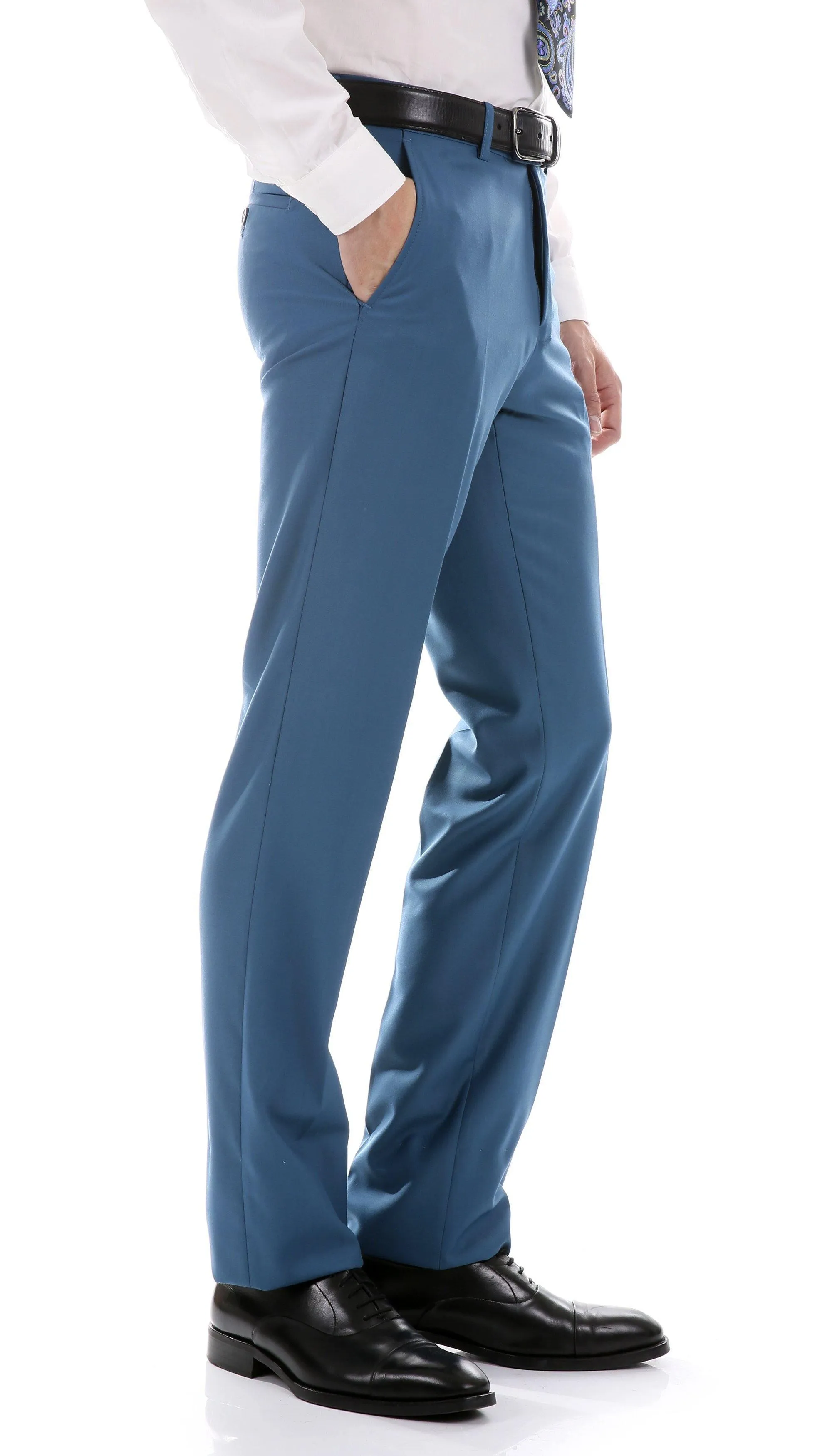 Oslo Collection - Slim Fit 2 Piece Suit Color Teal