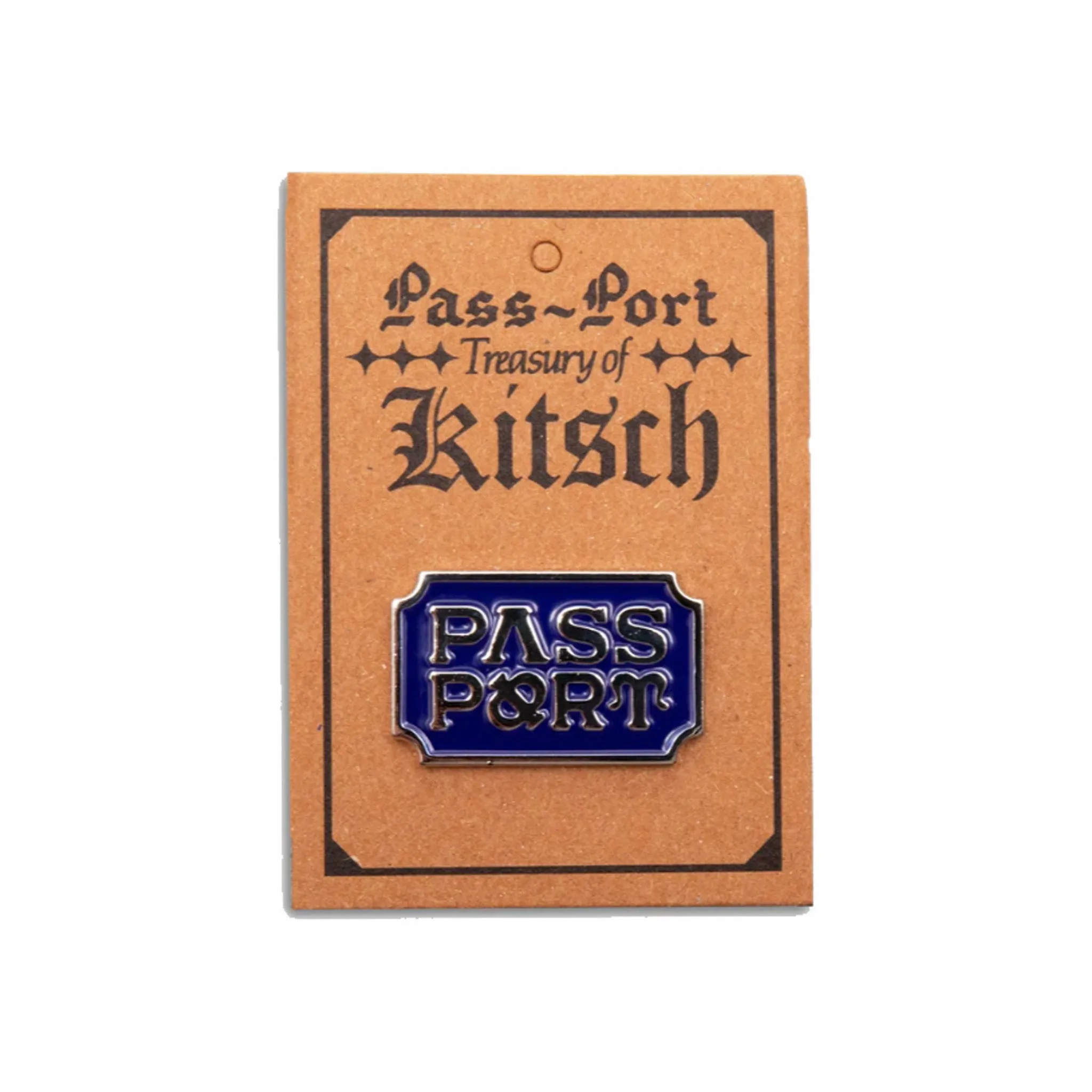 Pass~Port Yearbook Logo Pin (Royal Blue/Antique Silver)
