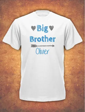 Personalised Big Brother Birthday Present Gift baby Children's T-shirt kids
