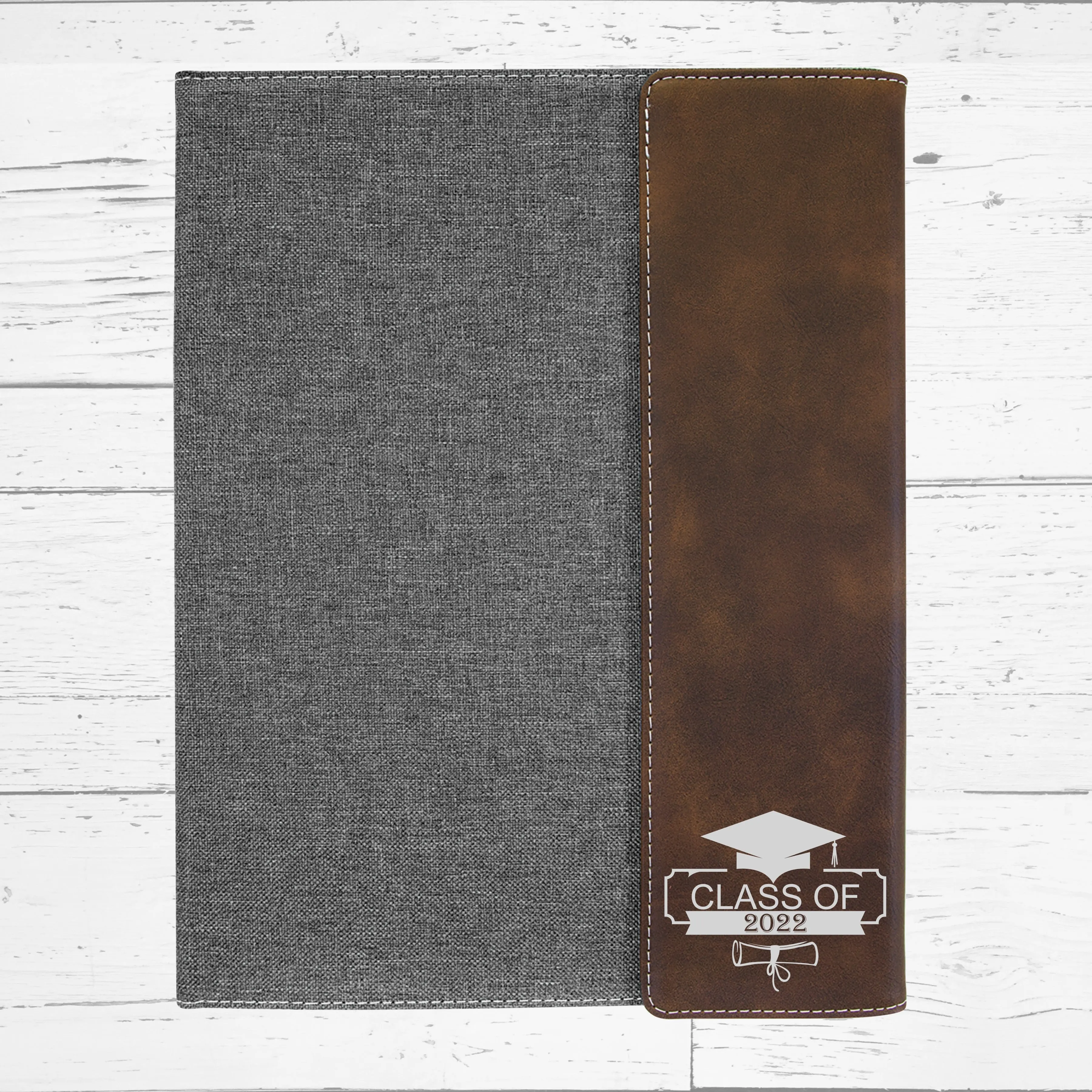 Personalized Graduation Gift | Custom Engraved Portfolio with Refillable Notepad