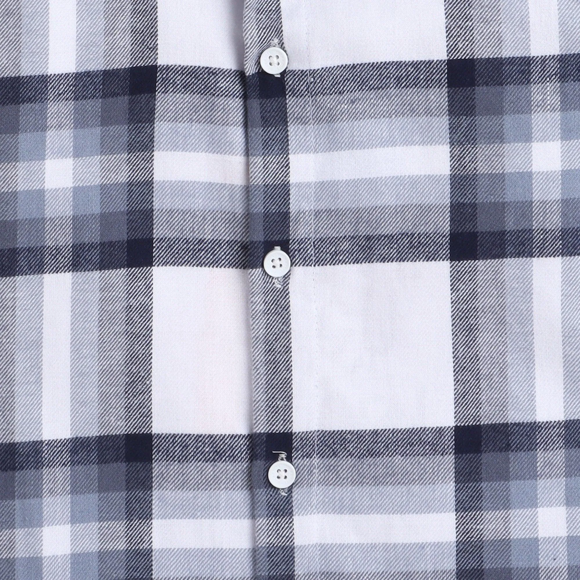 Polka Tots Half Sleeve Checks Shirt Attached T shirt Love You To Moon Print - White
