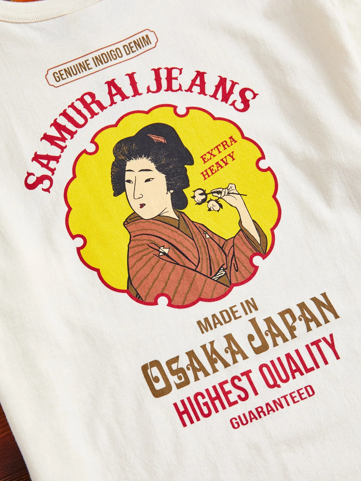 Ivory Ranji Inlay Loopwheel T-Shirt: High-Quality Mens Off-White Tee