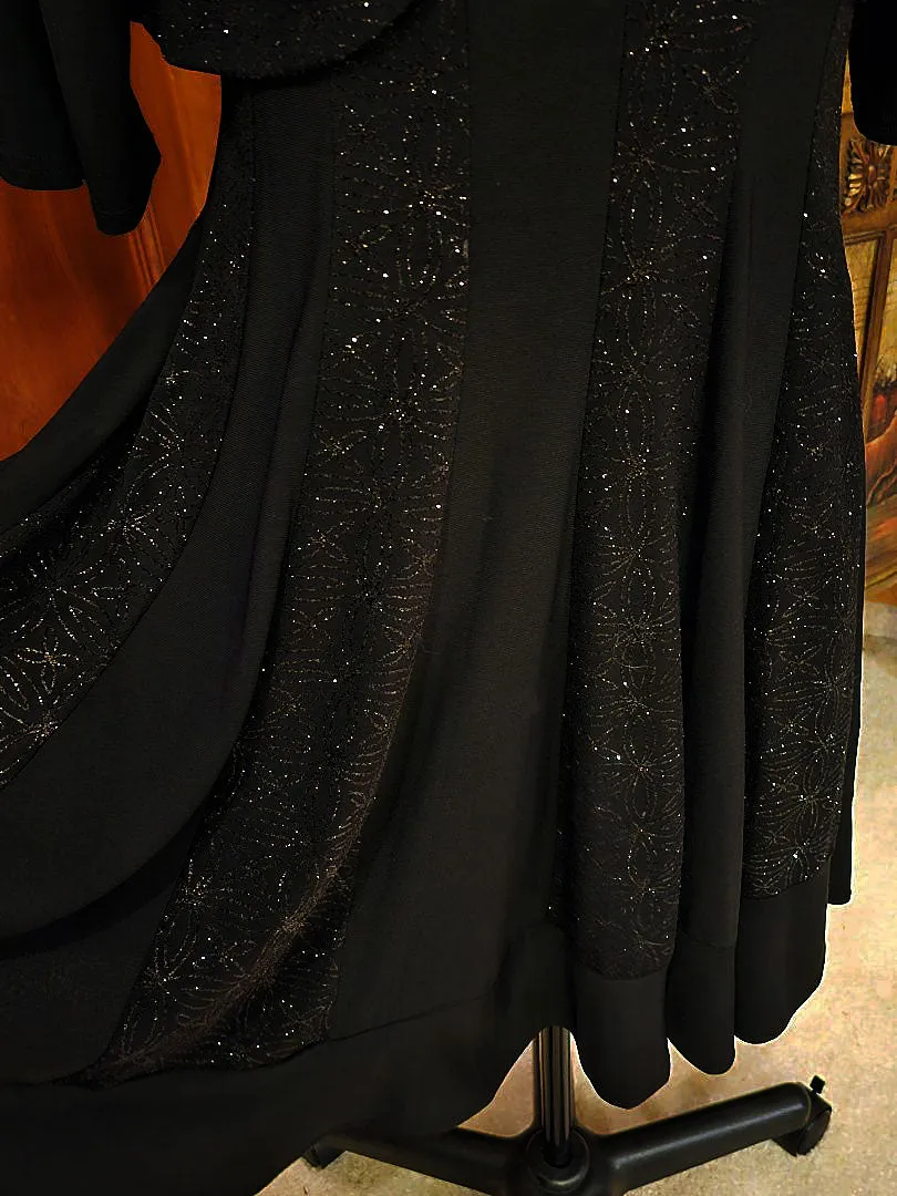 R & M RICHARDS SPARKLY COCKTAIL DRESS WITH BOLERO JACKET - WORN ONCE FOR AN HOUR