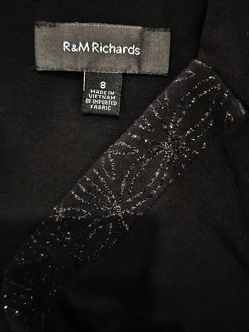 R & M RICHARDS SPARKLY COCKTAIL DRESS WITH BOLERO JACKET - WORN ONCE FOR AN HOUR