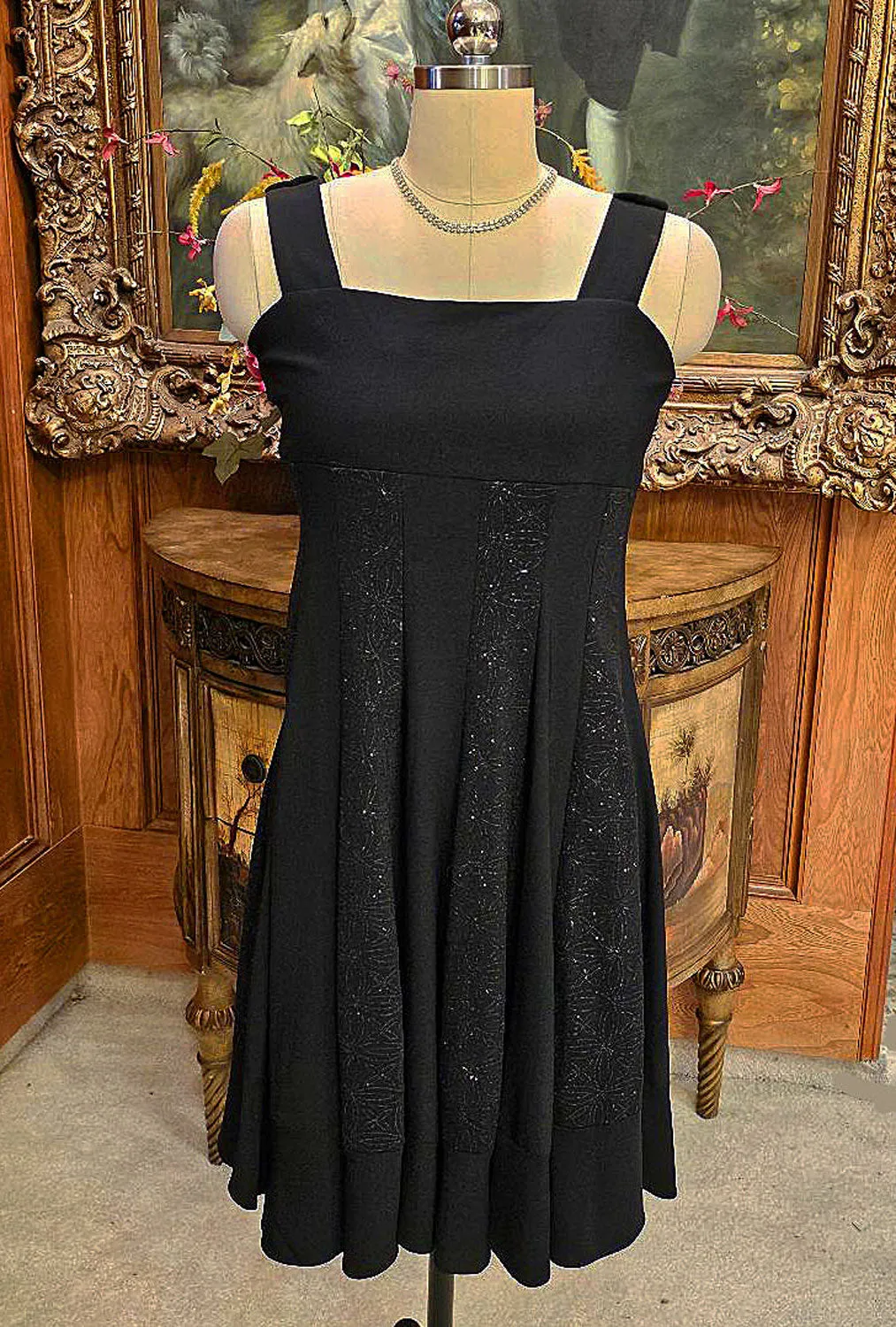 R & M RICHARDS SPARKLY COCKTAIL DRESS WITH BOLERO JACKET - WORN ONCE FOR AN HOUR