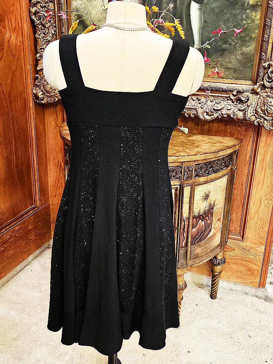 R & M RICHARDS SPARKLY COCKTAIL DRESS WITH BOLERO JACKET - WORN ONCE FOR AN HOUR