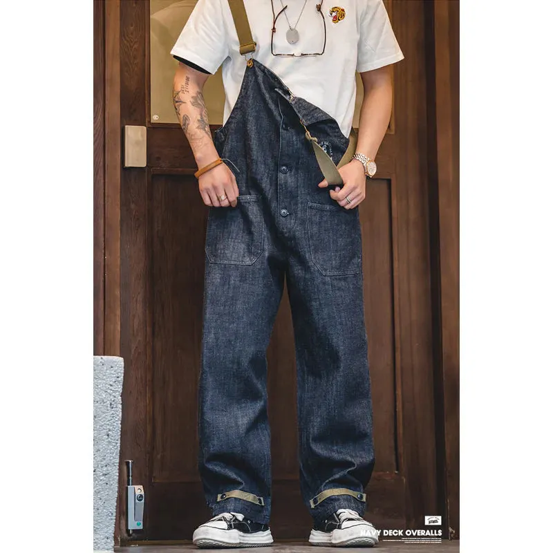 Retro Navy Deck Overalls