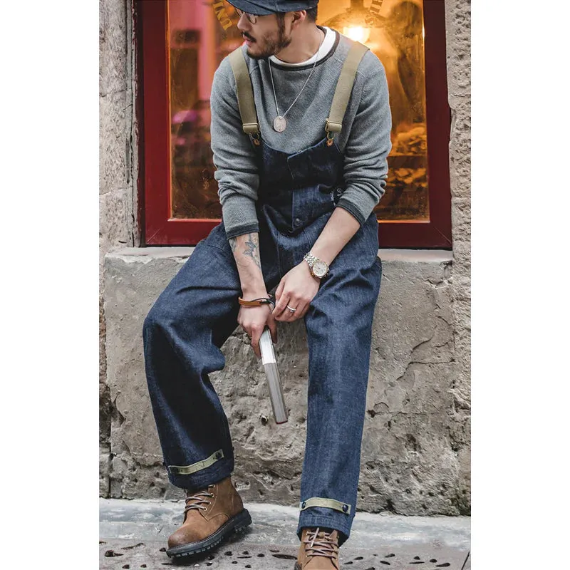 Retro Navy Deck Overalls