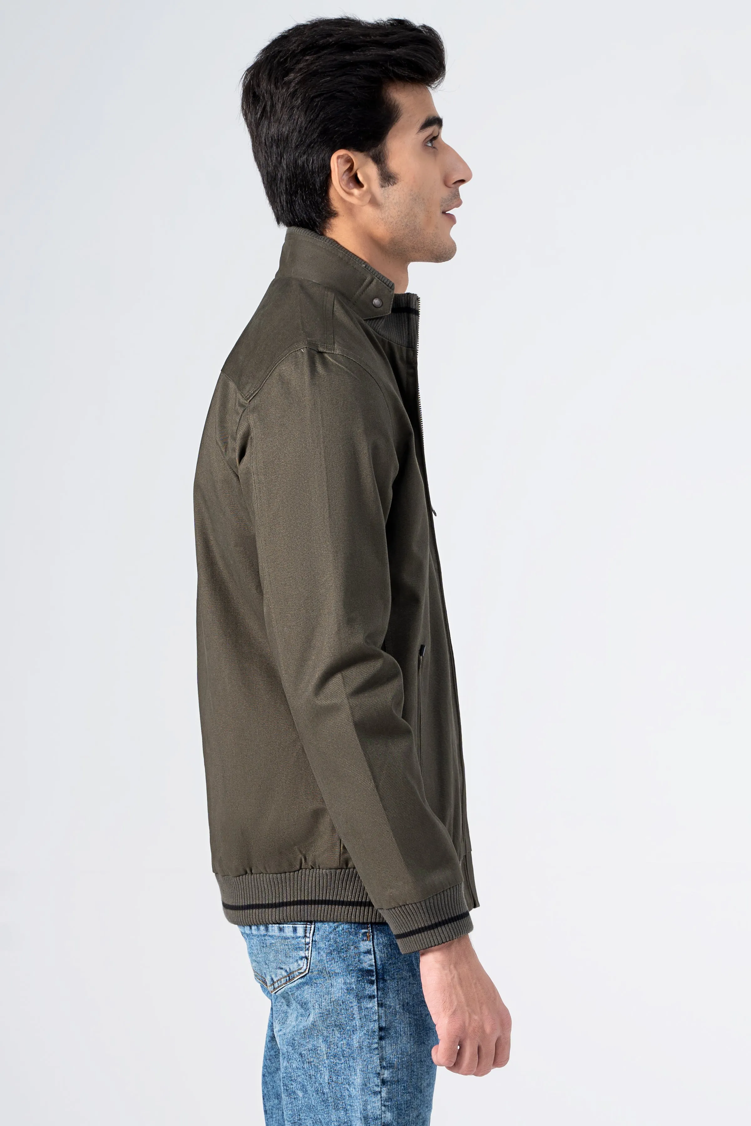 REVERSIBLE JACKET OLIVE BLACK