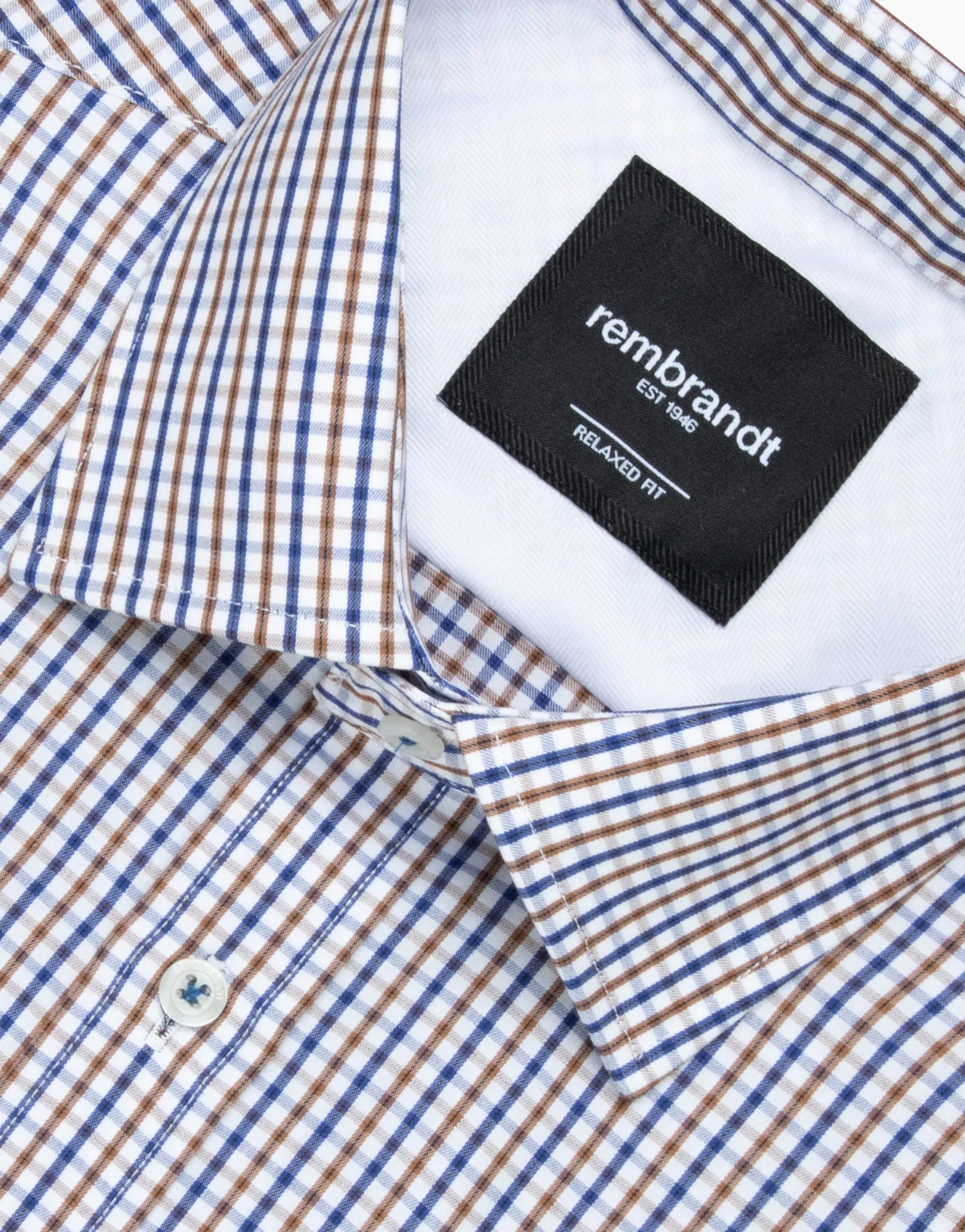 Sinatra Brown & Navy Check Shirt