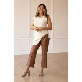 Snake Skin Leather Pants