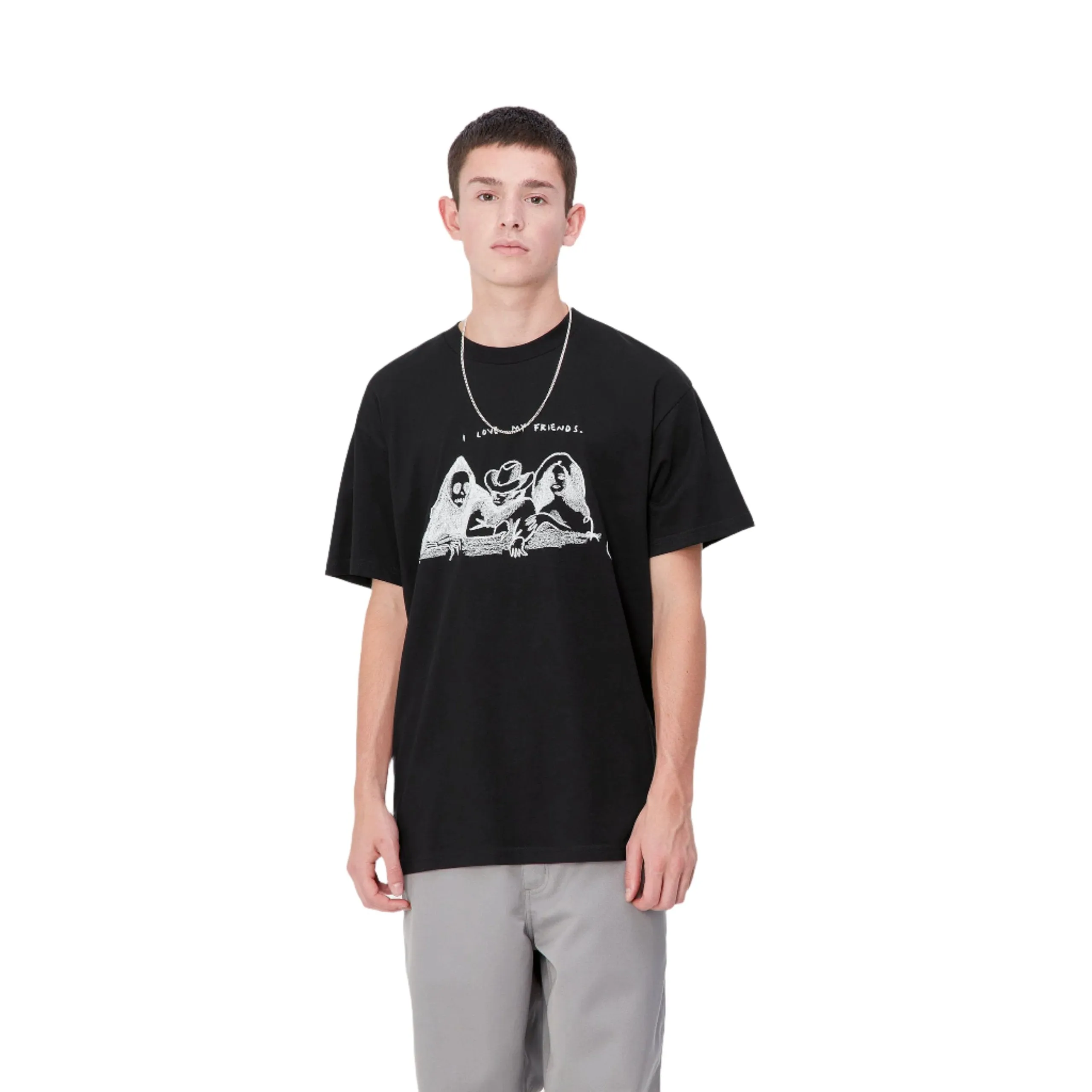 S/S PEPE FRIENDS T-SHIRT  / CARHARTT WIP / BLACK