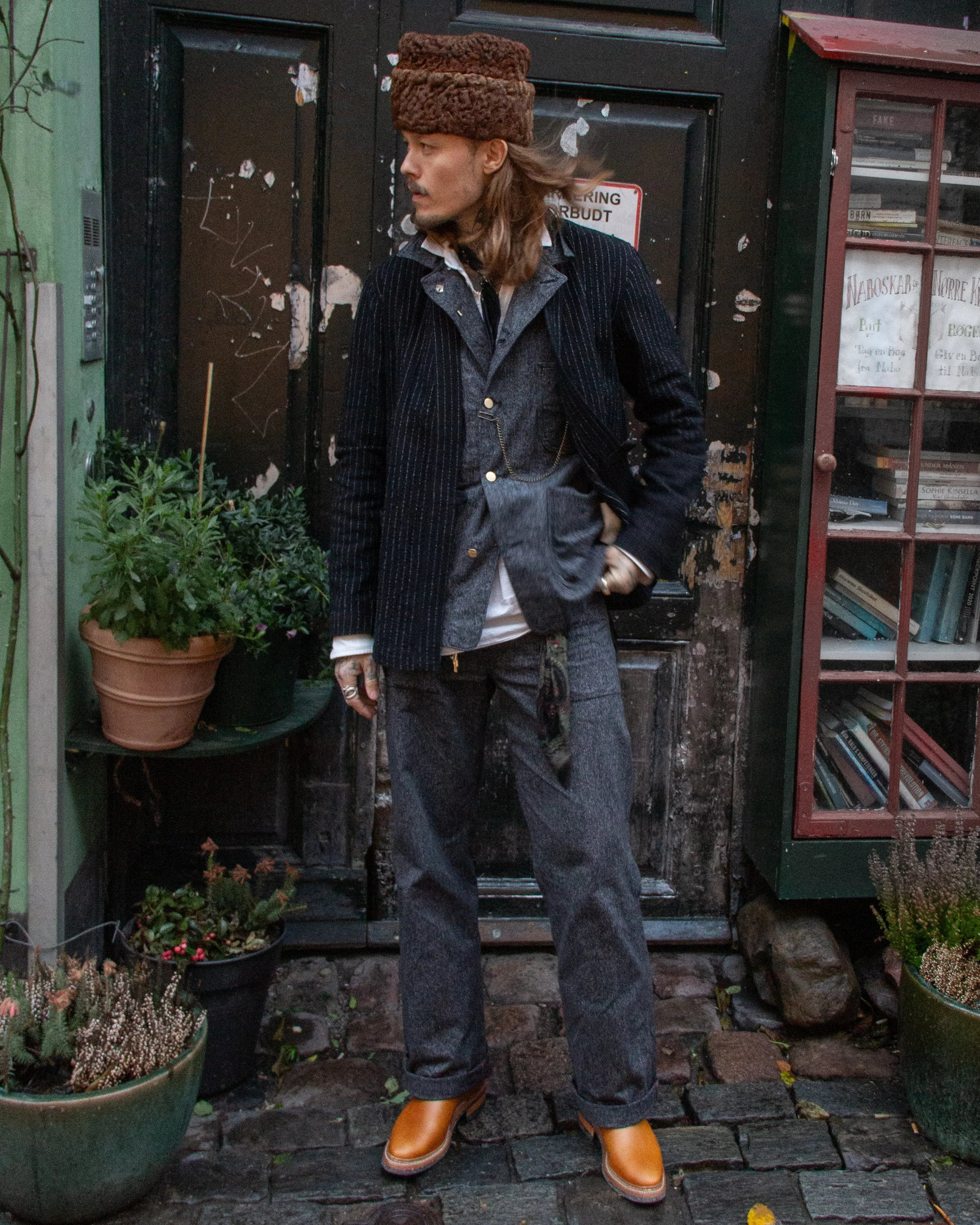 Sugar Cane, Engineer Pants, Black Covert