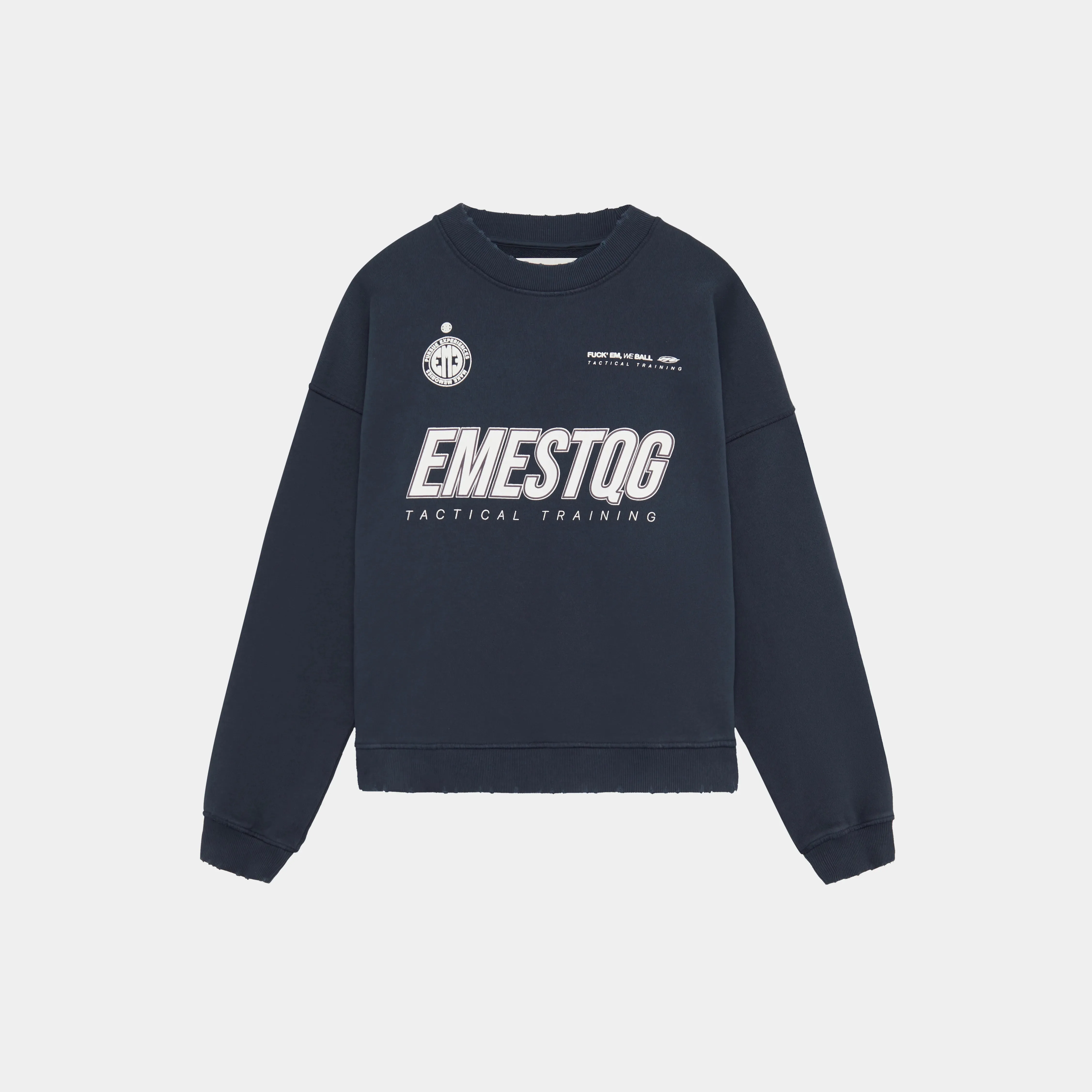 Tactical Navy Oversized Crewneck