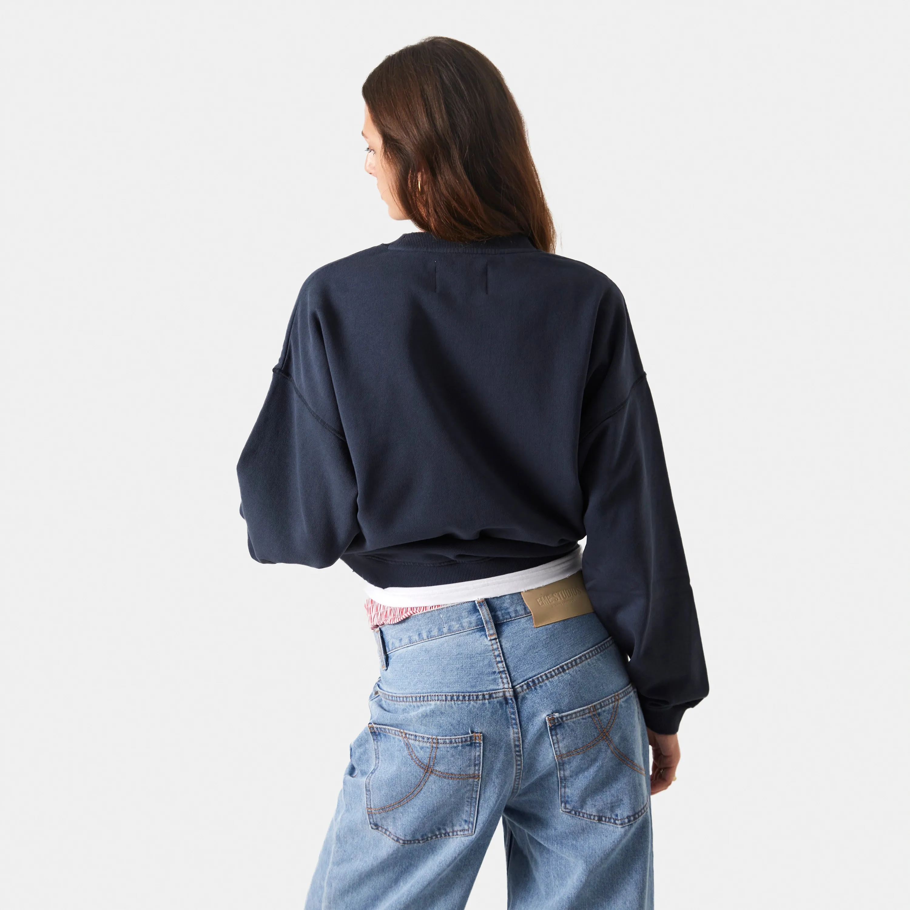 Tactical Navy Oversized Crewneck