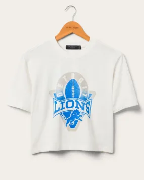 Women's Detroit Lions Mock Neck Crop Tee