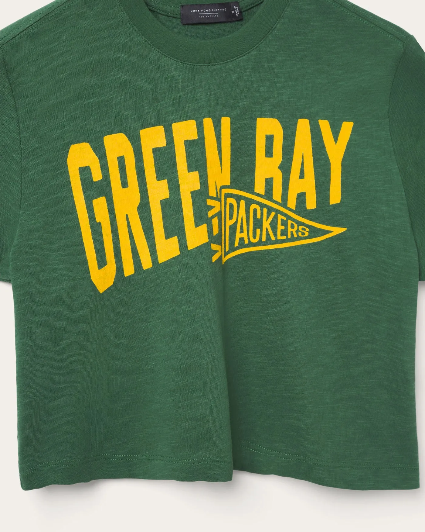 Women's Green Bay Packers Dual Threat Mock Neck Crop Tee
