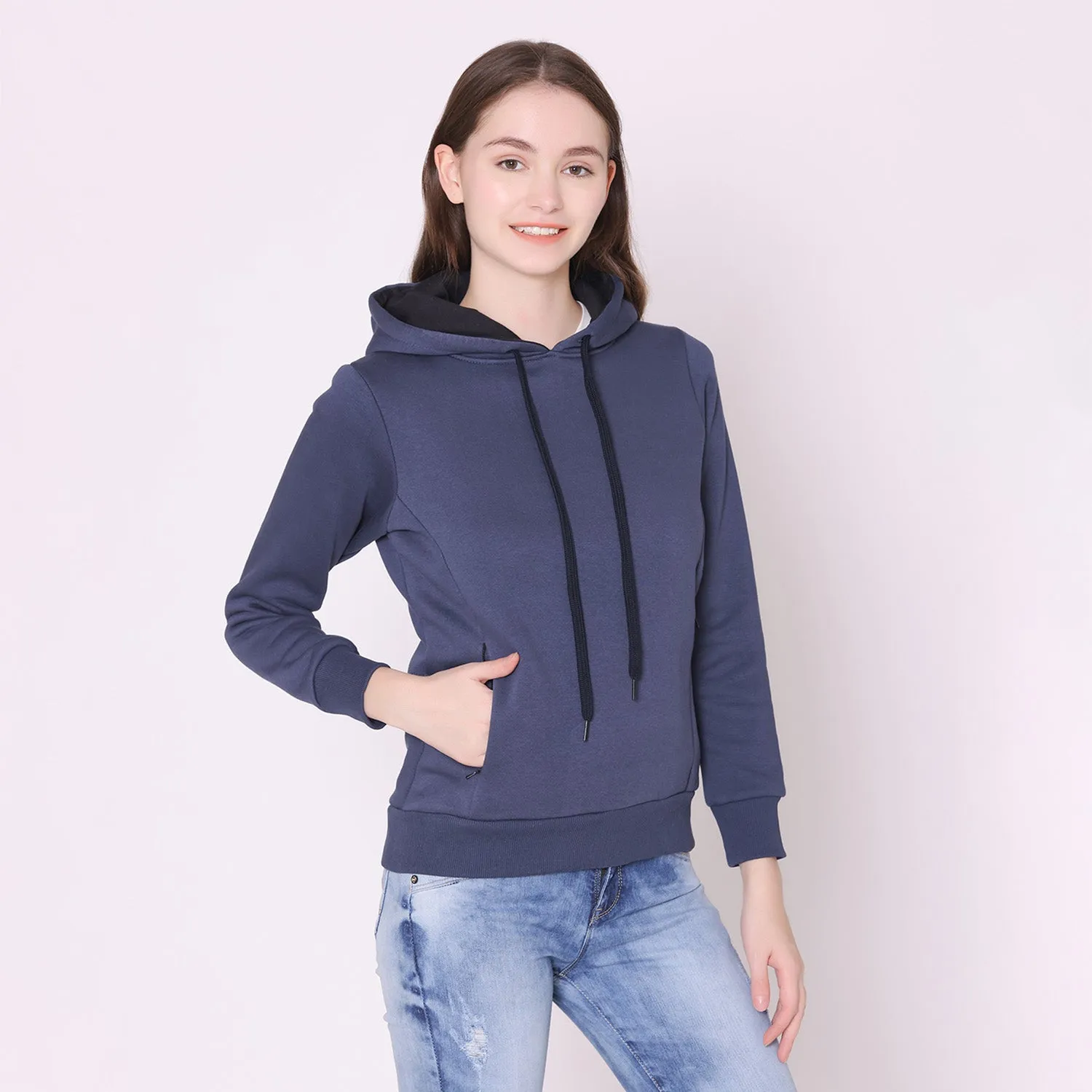 Women's Hoodie Jacket - Navy