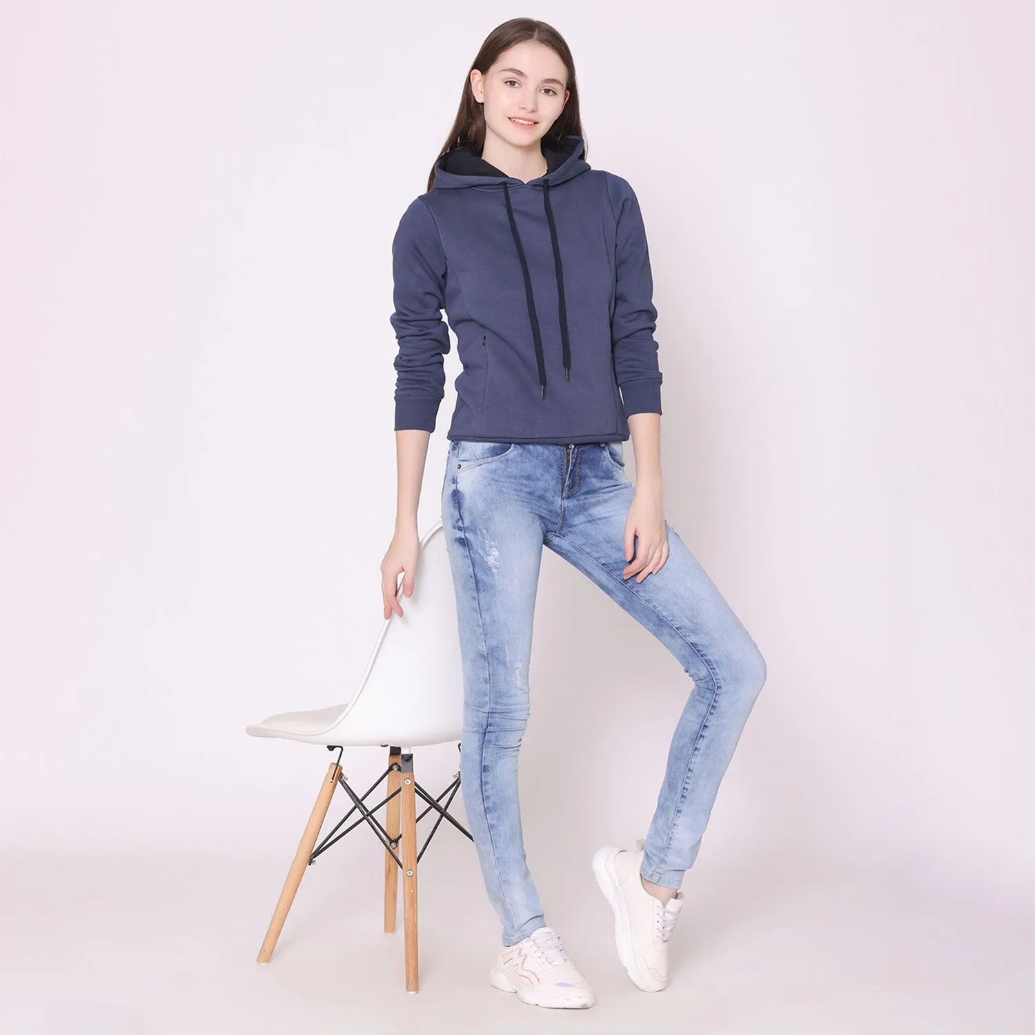 Women's Hoodie Jacket - Navy