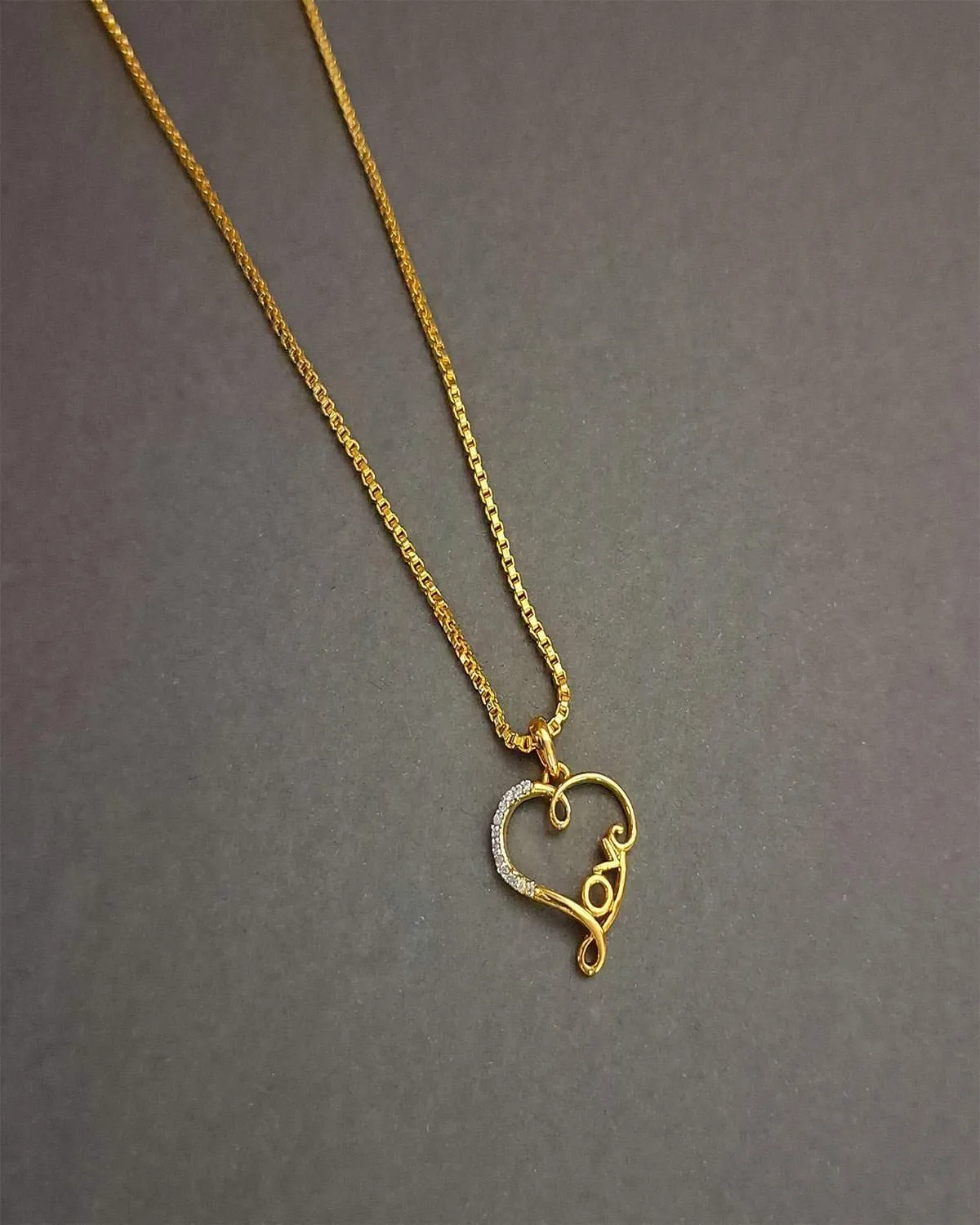Zevarly Symbol Of Love Locket with Chain